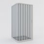 Box doccia a soffietto in PVC 70x70 cm H 185 mod. Aster con apertura laterale