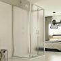 Box Doccia 3 lati 90x80x90 CM H198 stampato C mod. Cristal Trio 2 Ante