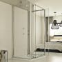 Box Doccia 3 lati 90x130x90 CM H198 trasparente mod. Cristal Trio 2 Ante