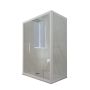 Box doccia scorrevole 80x130 CM H 200 Vetro Trasparente Profilo Bianco Matt mod. Deco Duo