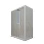 Box doccia scorrevole 80x130 CM H 200 Vetro Trasparente Profilo Bianco Matt mod. Deco Duo