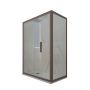 Box doccia scorrevole 70x150 CM H 200 Vetro Trasparente Profilo Chocolate mod. Deco Duo