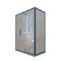 Box doccia scorrevole 70x130 CM H 200 Vetro Trasparente Profilo Blu Navy mod. Deco Duo