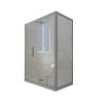 Box doccia scorrevole 90x150 CM H 200 Vetro Trasparente Profilo Silver mod. Deco Duo