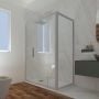Box doccia scorrevole 90x150 CM H 200 Vetro Trasparente Profilo Silver mod. Deco Duo