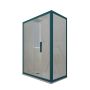 Box doccia scorrevole 75x110 CM H 200 Vetro Trasparente Profilo Verde Night Watch mod. Deco Duo