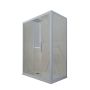 Box doccia scorrevole 75x170 CM H 200 Vetro Trasparente Profilo Blu Vintage mod. Deco Duo