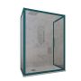 Box doccia 3 lati 90x110x90 CM H 200 Vetro Trasparente Profilo Verde Night Watch mod. Deco Trio