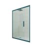 Porta doccia scorrevole 110 CM H 200 Vetro Trasparente Profilo Verde night watch mod. Deco