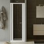 Porta doccia a soffietto in PVC 130 cm H 185 mod. Giglio con apertura centrale