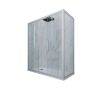 Box doccia 2 ante scorrevoli 70x120 CM H 200 Vetro Trasparente Profilo Blu Vintage mod. Glam Duo