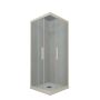Box doccia angolare scorrevole 70x80 CM H 200 Vetro Trasparente Profilo Champagne mod. Kolors