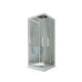 Box doccia 3 lati scorrevole 90x100x90 CM H 200 Vetro Trasparente Profilo Bianco Matt mod. Kolors Trio