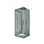 Box doccia 3 lati scorrevole 75x75x75 CM H 200 Vetro Trasparente Profilo Blu Navy mod. Kolors Trio