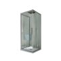 Box doccia 3 lati scorrevole 90x100x90 CM H 200 Vetro Trasparente Profilo Silver mod. Kolors Trio