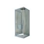 Box doccia 3 lati scorrevole 75x80x75 CM H 200 Vetro Trasparente Profilo Blu Vintage mod. Kolors Trio