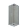 Box doccia angolare scorrevole 70x90 CM H 200 Vetro Trasparente Profilo Blu Vintage mod. Kolors
