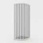 Box doccia a soffietto in PVC 80x80 cm H 185 mod. Loto con apertura laterale