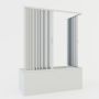Box doccia sopravasca 70x170 in PVC h 150 a soffietto mod. Ortensia con apertura centrale