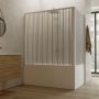 Box doccia sopravasca 70x170 in PVC h 150 a soffietto mod. Ortensia con apertura centrale