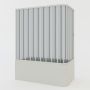 Box doccia sopravasca 70x170 in PVC a soffietto mod. Ortensia con apertura laterale