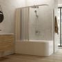 Box doccia sopravasca 70x170 in PVC a soffietto mod. Ortensia con apertura laterale