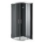Box Doccia Semicircolare 80x80 H198 Trasparente 6mm mod. Alabama