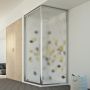 Box Doccia 75x75 AP. 75 CM H198 stampato C mod. Cristal Duo 1 Anta