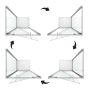 Box Doccia 75x75 AP. 75 CM H198 stampato C mod. Cristal Duo 1 Anta