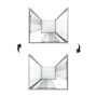 Box Doccia 3 lati 80x100x80 CM H198 stampato C mod. Evolution Trio