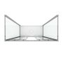 Box Doccia 3 lati 80x140x80 CM H198 stampato C mod. Young Trio 2 Ante