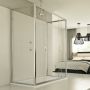 Box Doccia 3 lati 80x150x80 CM H198 trasparente mod. Young Trio 2 Ante