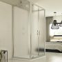 Box Doccia 3 lati 70x120x70 CM H198 stampato C mod. Cristal Trio 2 Ante