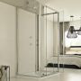 Box Doccia 3 lati 90x90x90 CM H198 trasparente mod. Cristal Trio 2 Ante