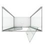 Box Doccia 3 lati 90x90x90 CM H198 trasparente mod. Cristal Trio 2 Ante
