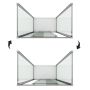 Box Doccia 3 lati 90x110x90 CM H198 trasparente mod. Young Trio 1 Anta P