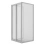 Box Doccia 3 lati 80x70x80CM H198 Cristallo Stampato C 2 Fissi+Saloon 2 Ante Battente 70 mod. West