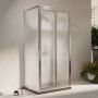 Box Doccia 3 lati 80x100x80CM H198 Cristallo Stampato C 2 Fissi+Saloon 2 Ante Battente 100 mod. West