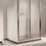 Box Doccia 3 lati 80x100x80CM H198 Cristallo Stampato C 2 Fissi+Saloon 2 Ante Battente 100 mod. West