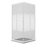 Box Doccia Bianco Quadrato 80x80 CM H185 Vetro Serigrafato mod. Blanc