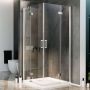 Box Doccia 90x100 CM H190 Trasparente con Easyclean mod. Flip Anta + Anta Ap. Battente