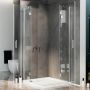 Box Doccia 90x100 CM H190 Trasparente con Easyclean mod. Flip Anta + Anta Ap. Battente