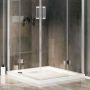 Box Doccia 90x100 CM H190 Trasparente con Easyclean mod. Flip Anta + Anta Ap. Battente