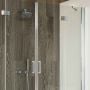 Porta Doccia 160CM H190 Vetro Trasparente con Easy-Clean mod. Flip Anta + Anta