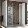 Porta Doccia 175CM H190 Vetro Trasparente con Easy-Clean mod. Flip Anta + Anta