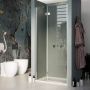 Porta Doccia 70CM H190 Vetro Trasparente con Easy-Clean mod. Flip Anta + Profilo