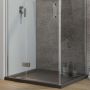 Box Doccia 90x40 CM H190 Trasparente con Easyclean mod. Flip Anta + Fisso