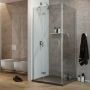 Box Doccia 100x90 CM H190 Trasparente con Easyclean mod. Flip Anta + Fisso