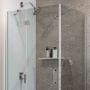 Box Doccia 100x90 CM H190 Trasparente con Easyclean mod. Flip Anta + Fisso