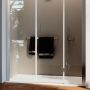 Porta Doccia 125CM H190 Vetro Trasparente con Easy-Clean mod. Flip Anta + Fisso